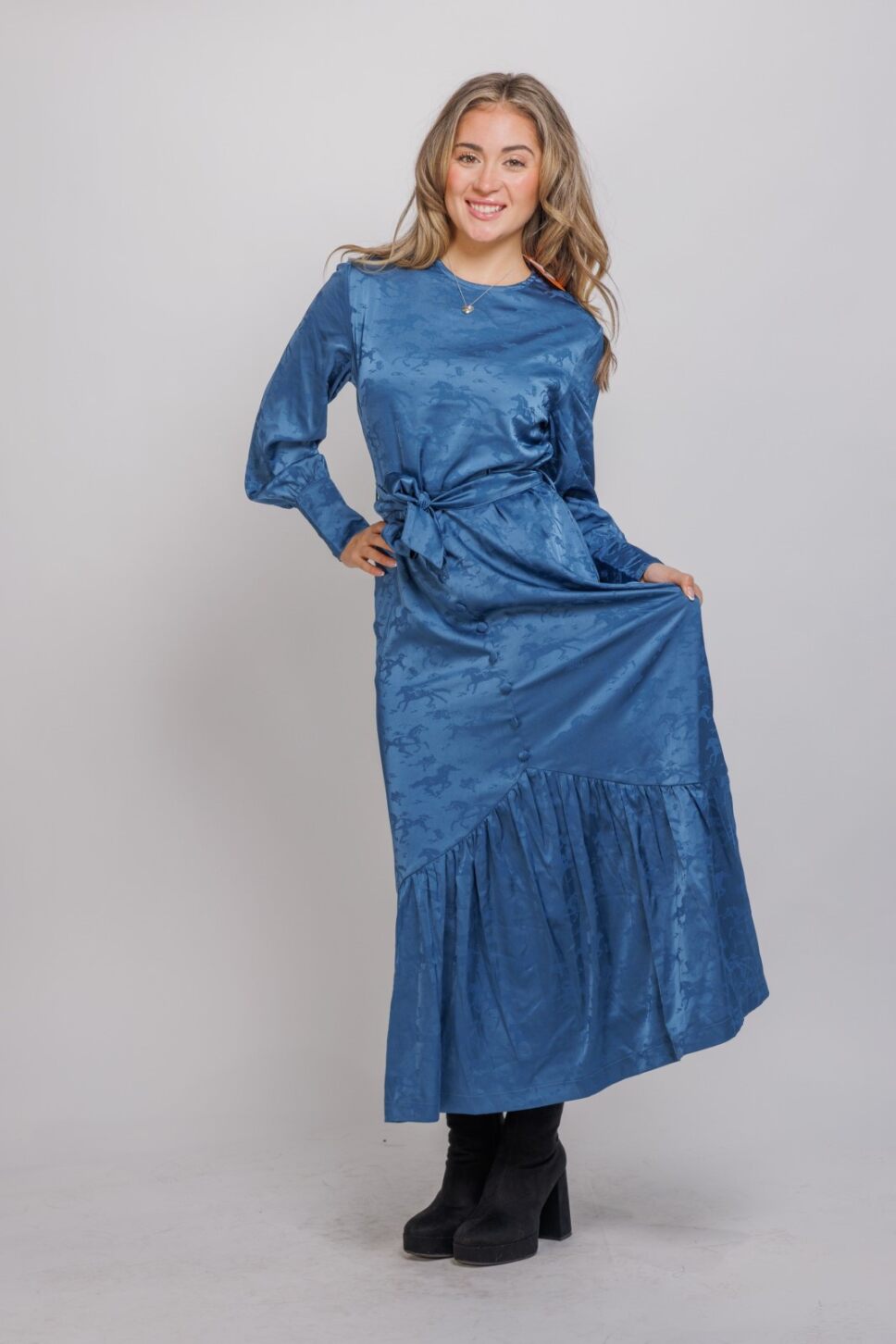 Smokey Blue Dress 690 Ooh La La Boutique Smokey Blue Dress 690 Ooh La La Boutique