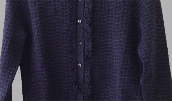 Navy Fringe Sweater 953