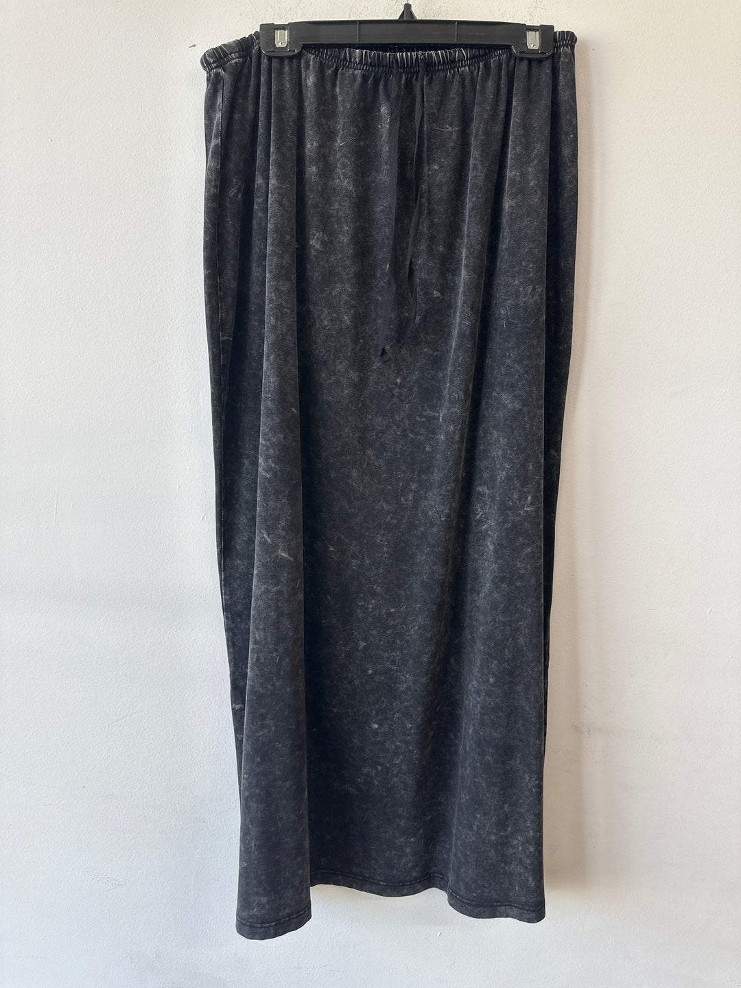 Mineral Wash Maxi Straight Skirt 2114