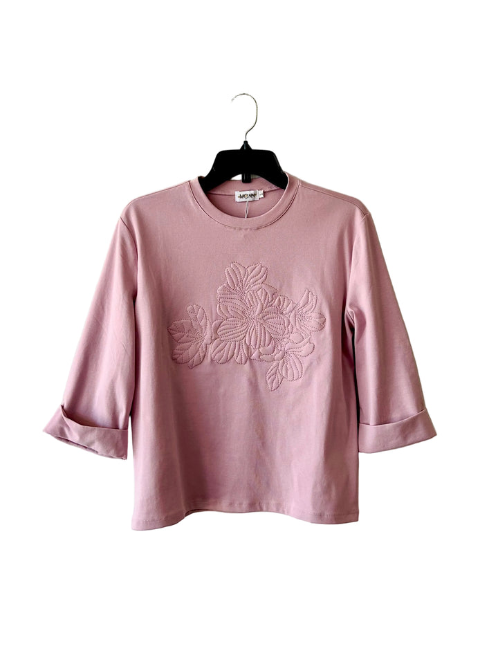 Stitched flower tee 609