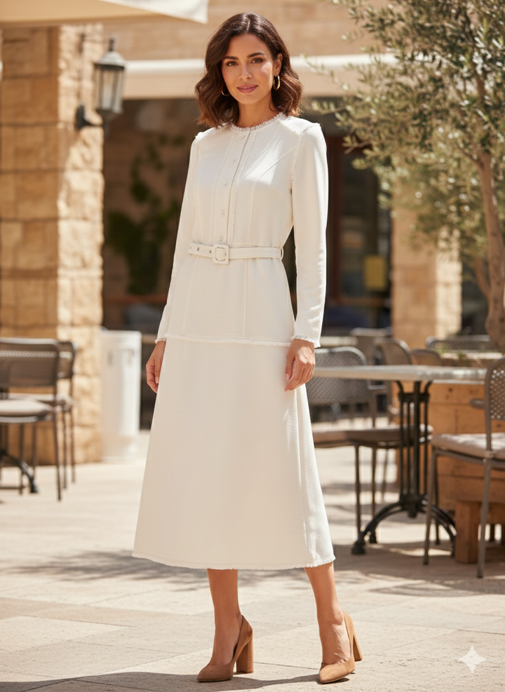 Linen belted  Dress 4366