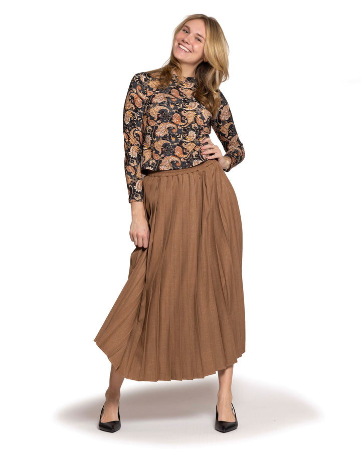 Floral Mock Neck by Illusion