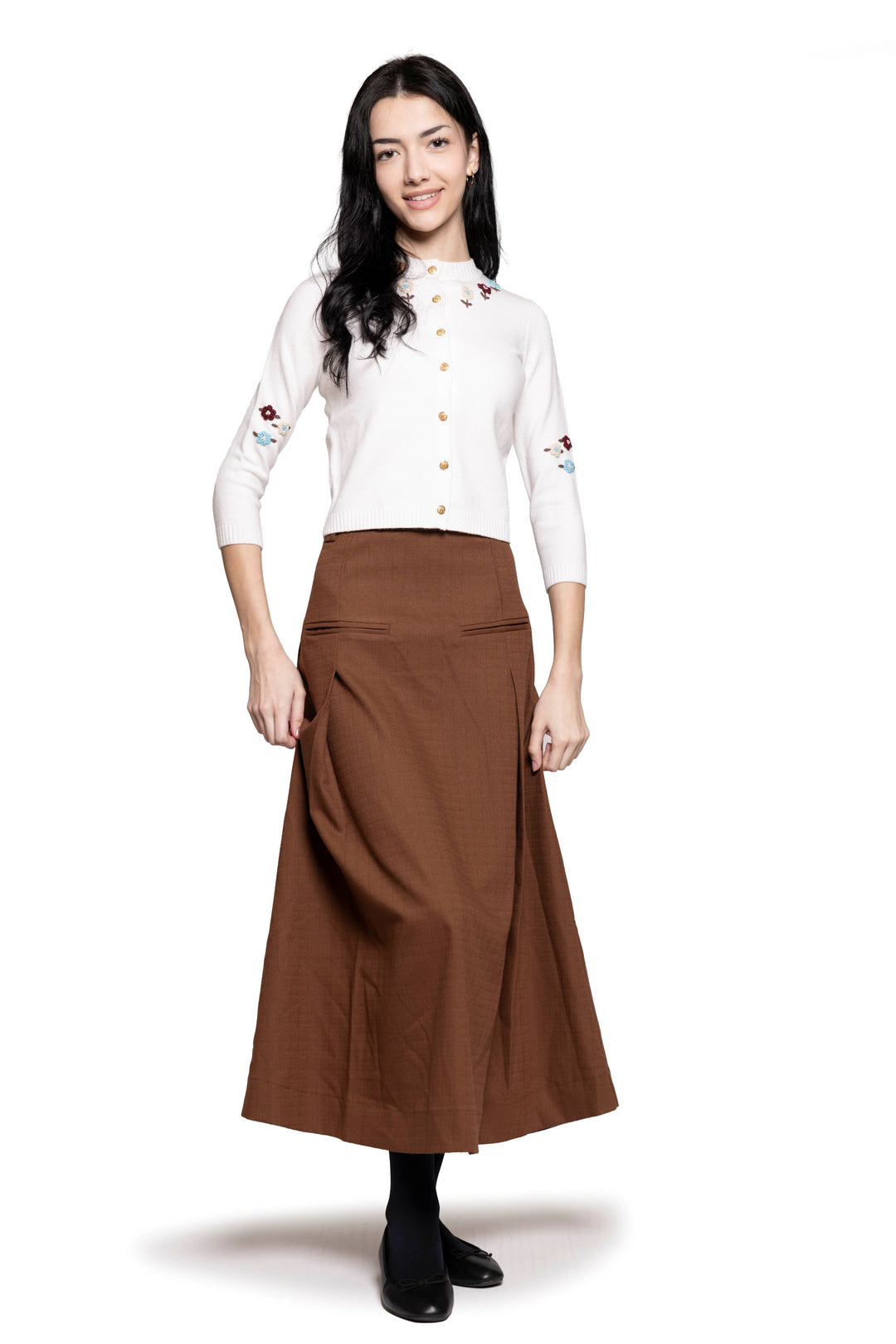 Rust Front Pocket Skirt 180
