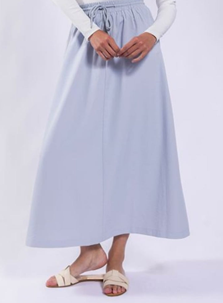 Ice Blue Drawstring Skirt 406 36"