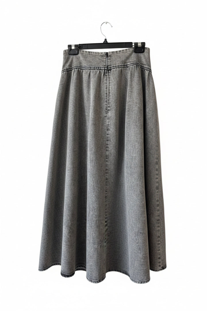 Denim Flared Skirt