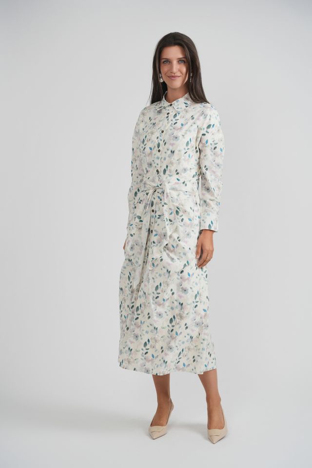 Ruched Shirt Dress 2032
