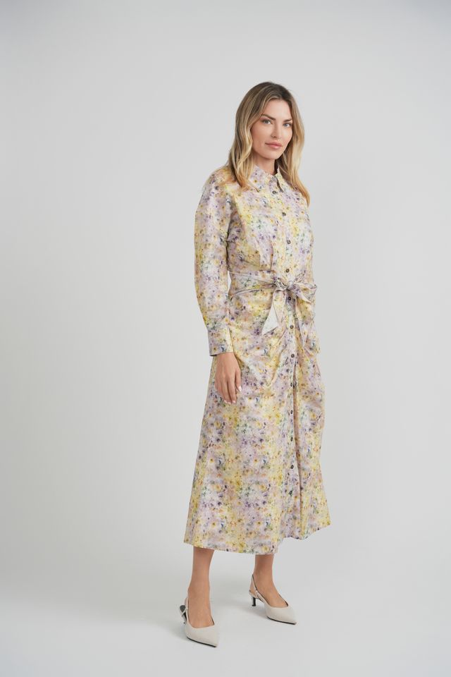 Ruched Shirt Dress 2032