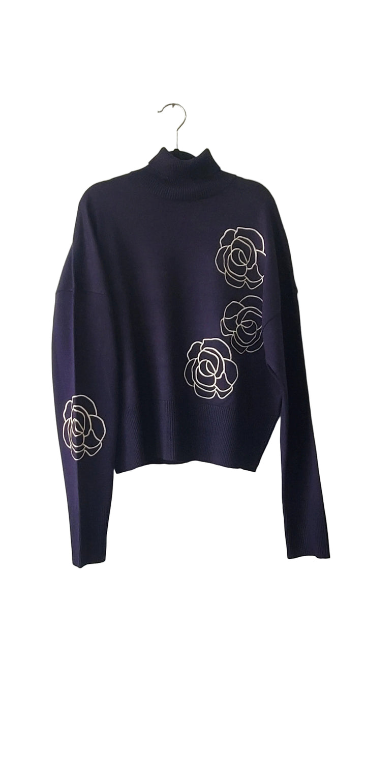 Embroidered Rose Sweater 145