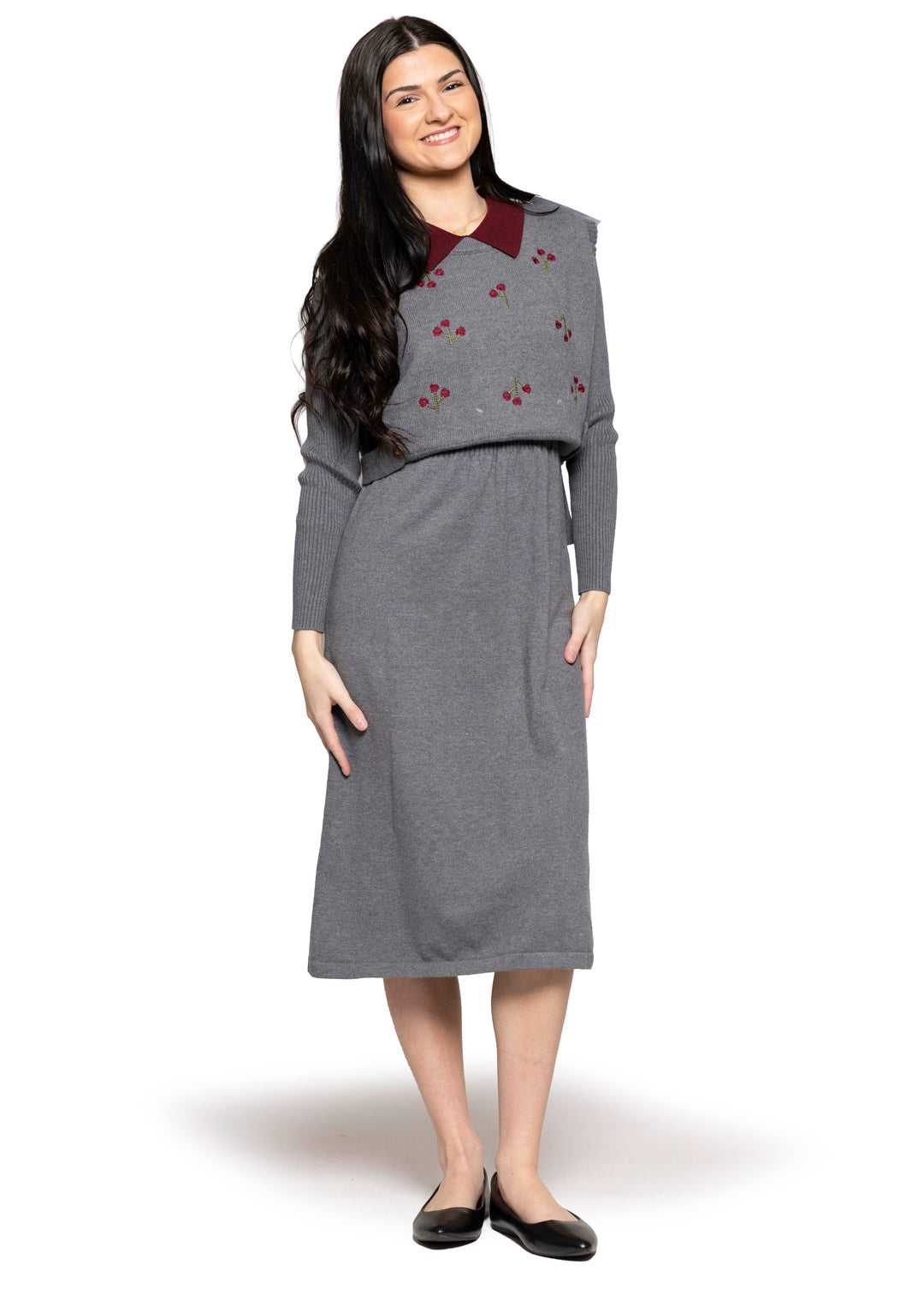 Chaya Grey Knit Vest 615