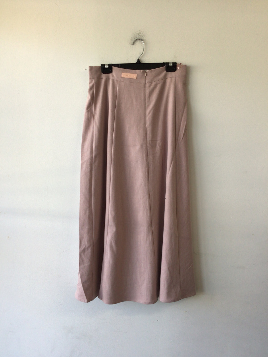 Solid Light Pink Panelled Skirt 662