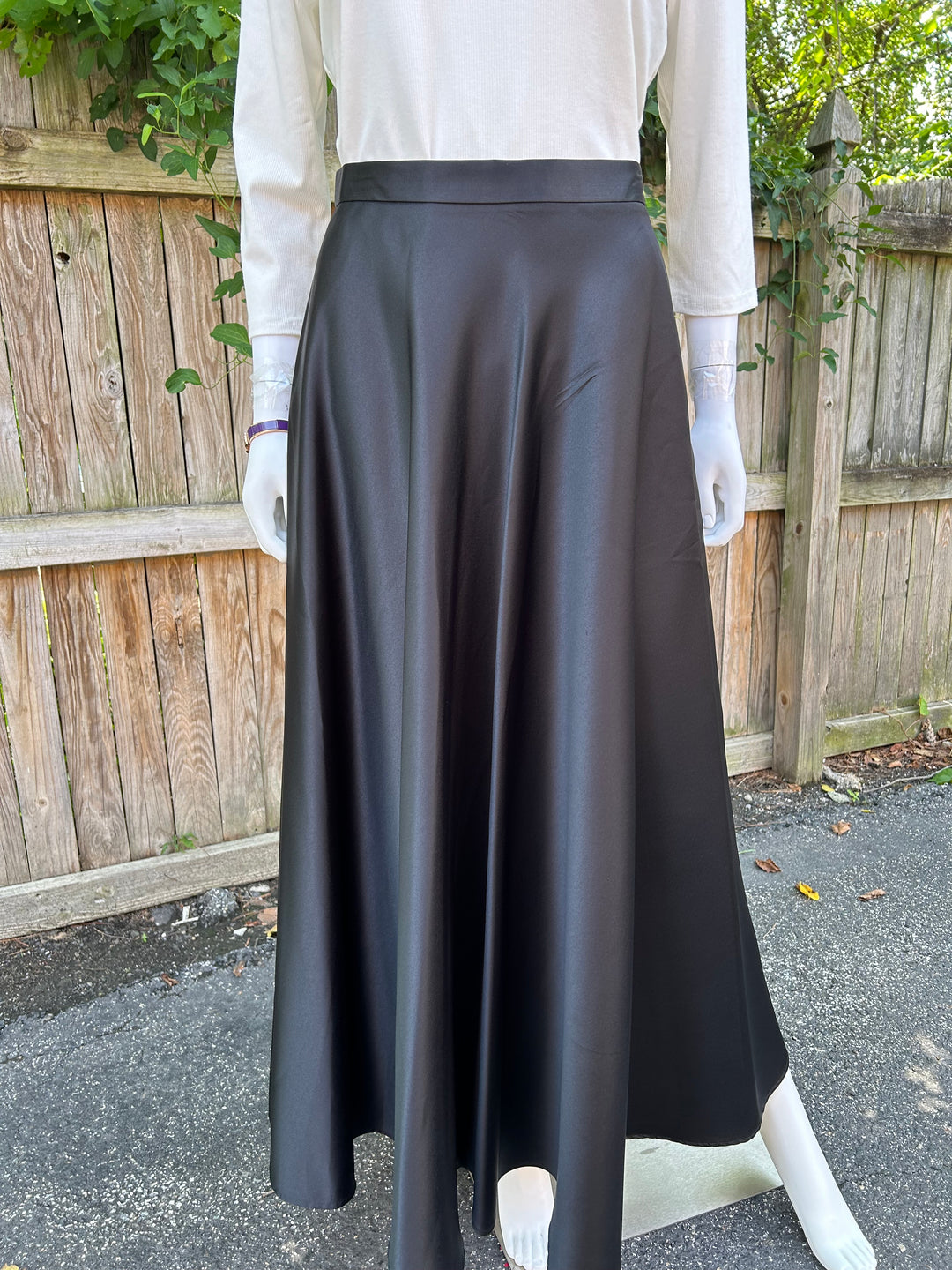 Satin A Line Skirt 37"