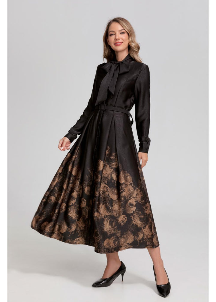 Black Gold Rose Dress 4375