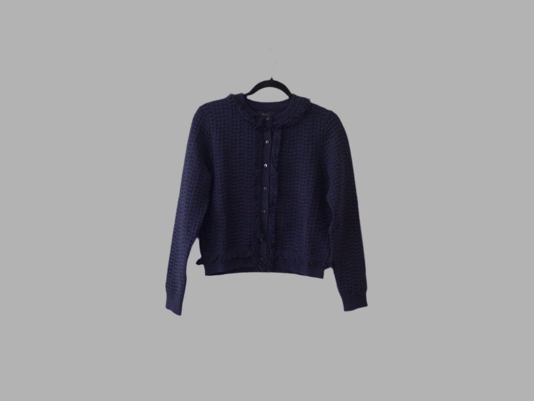Navy Fringe Sweater 953