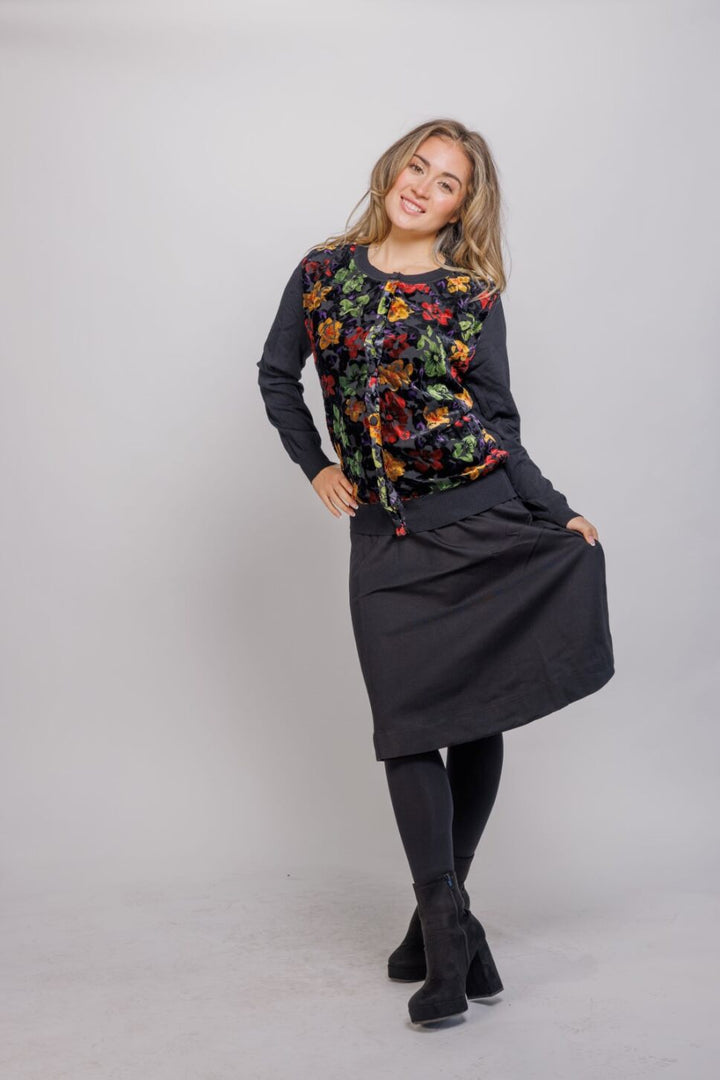 Burnout Flower Cardigan 597