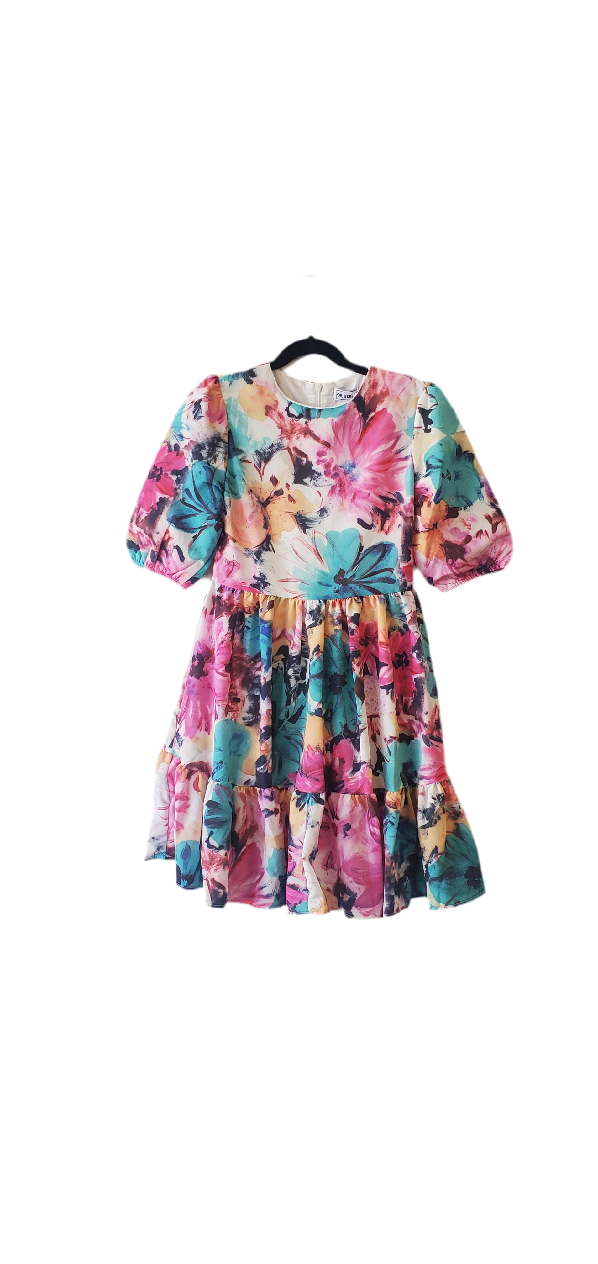 Tie Dye Floral Dress 5760