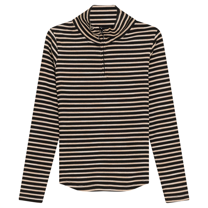 Waffle Knit Zip Top 083