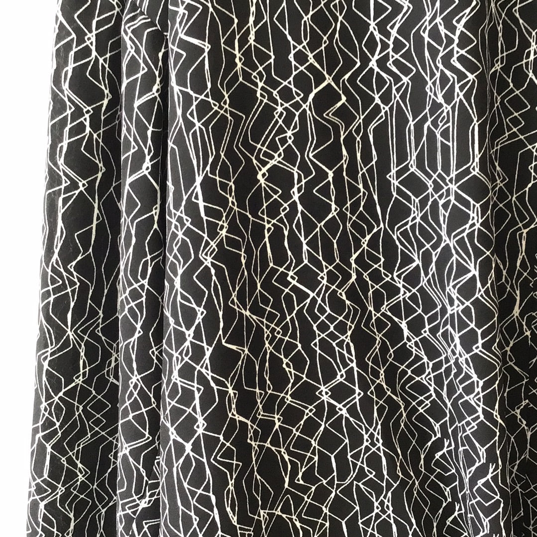 Geometric Tie Front Blouse