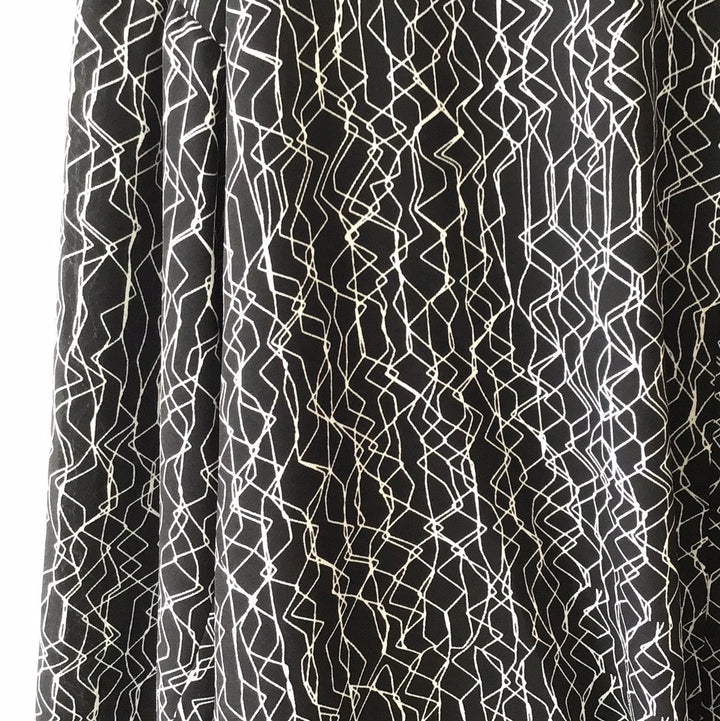 Geometric Tie Front Blouse