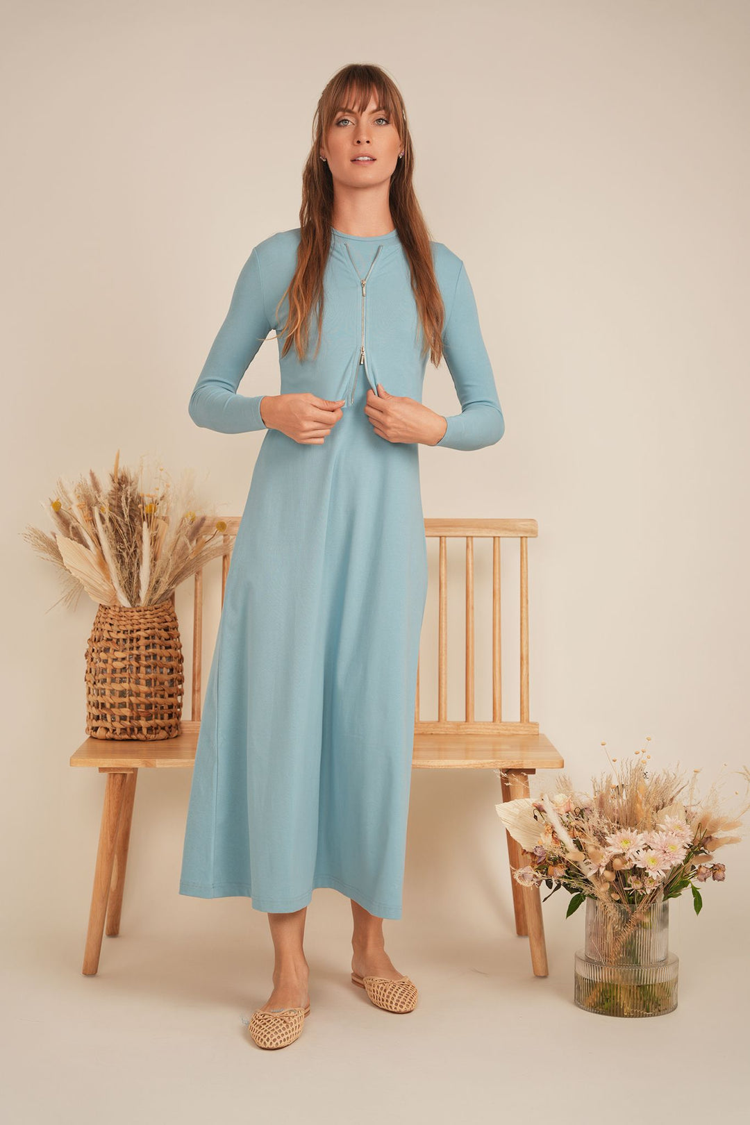 A Line Jumper Dress 835 Light Denim / 1XL A Line Jumper Dress 835 Light Denim / 1XL