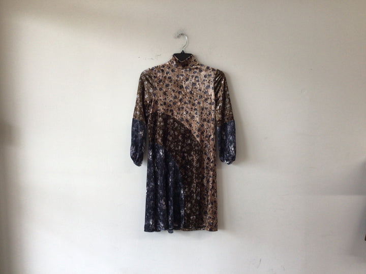 Velvet Printed Asymmetrical Dress 246