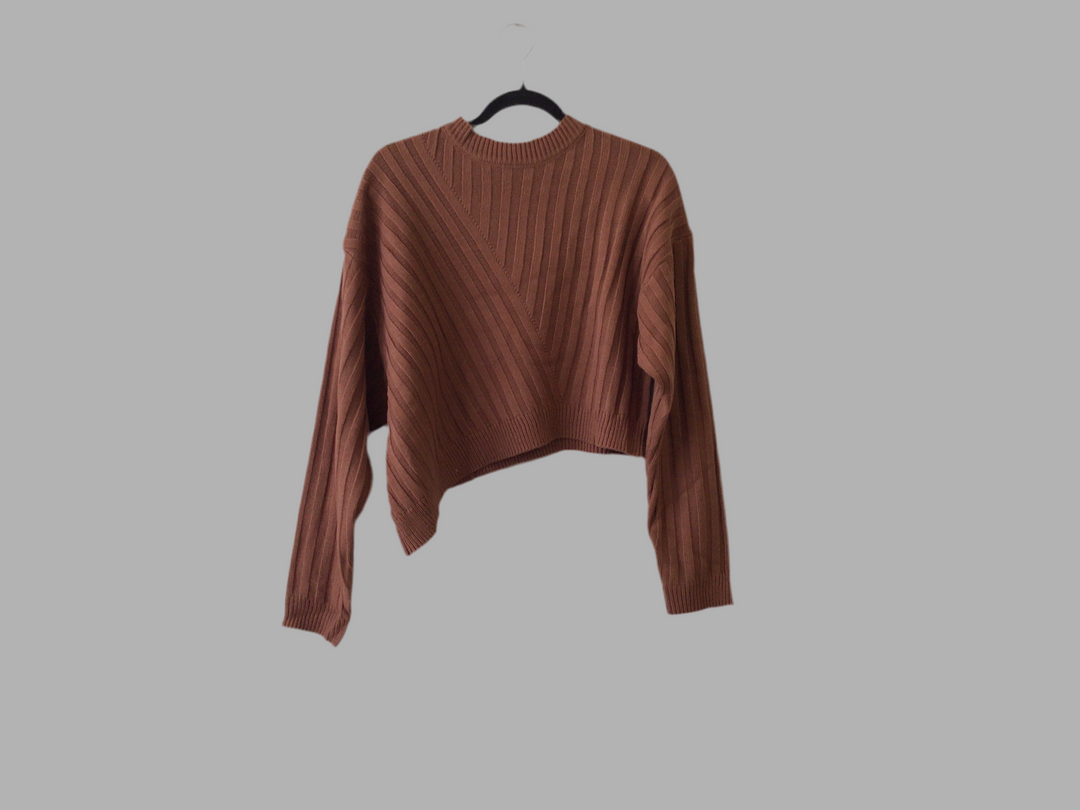 Diagonal Wide Ribbed Sweater 513