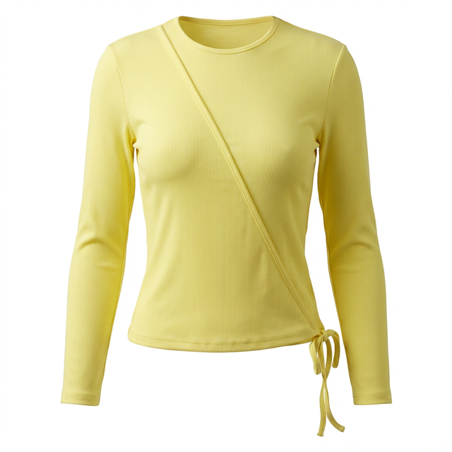 Ribbed Wrap Top 2082