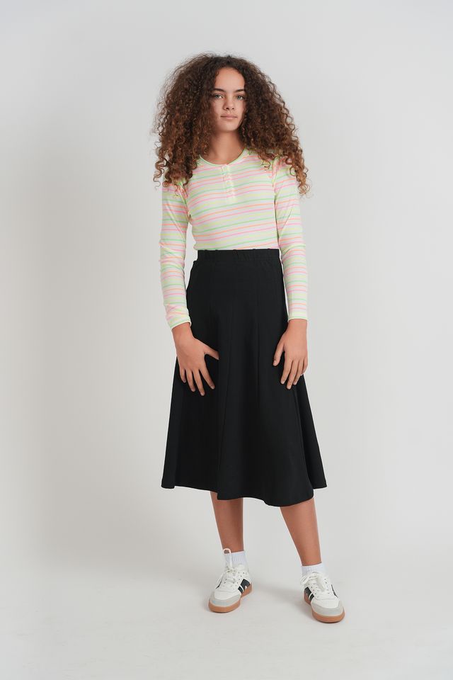 Neon Striped Waffle Tee by FYI 734