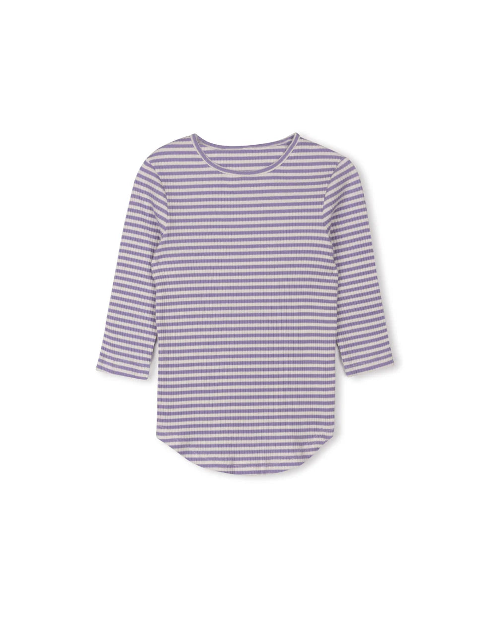 Striped Ribbed Back Seam tee