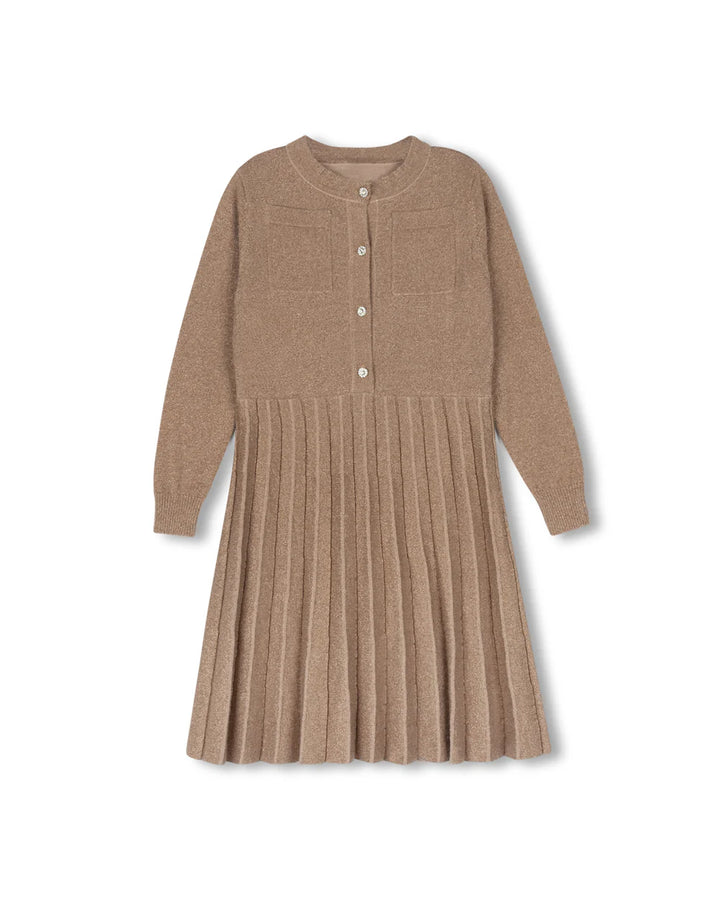 Cosmo Metallic Pleated Dress
