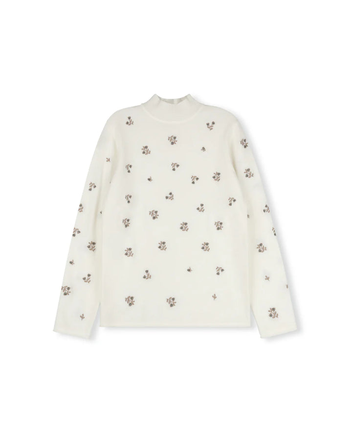Butter Floral Printed Turtleneck