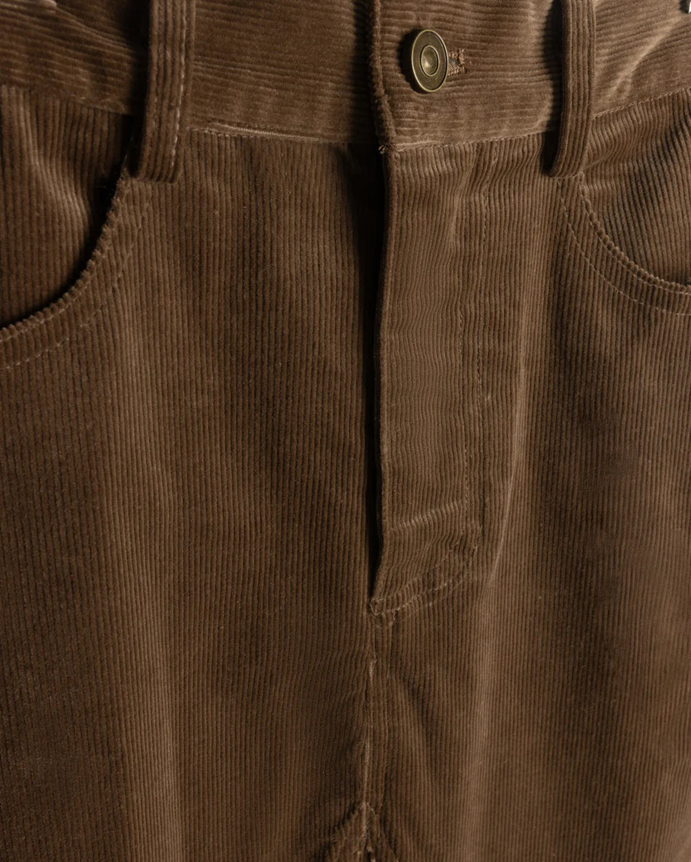 Faint Corduroy Fringe Hem Skirt