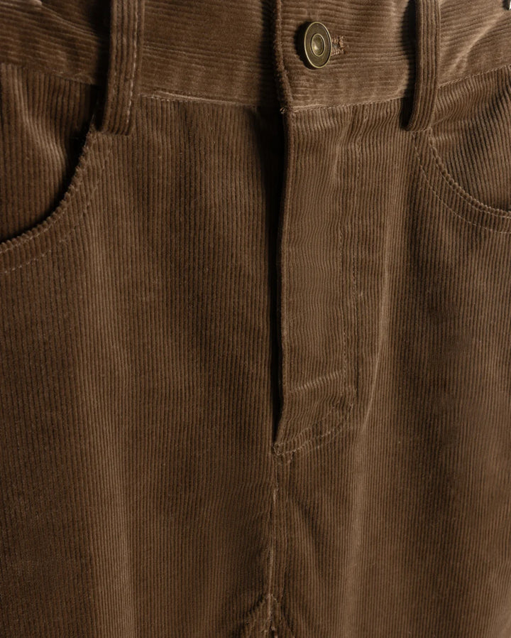 Faint Corduroy Fringe Hem Skirt