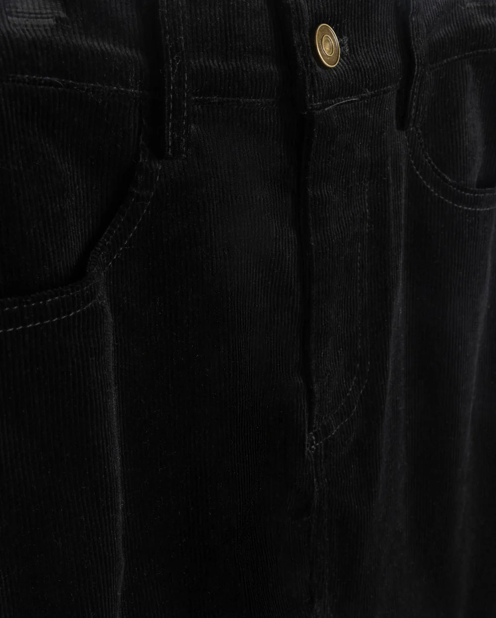 Faint Corduroy Fringe Hem Skirt