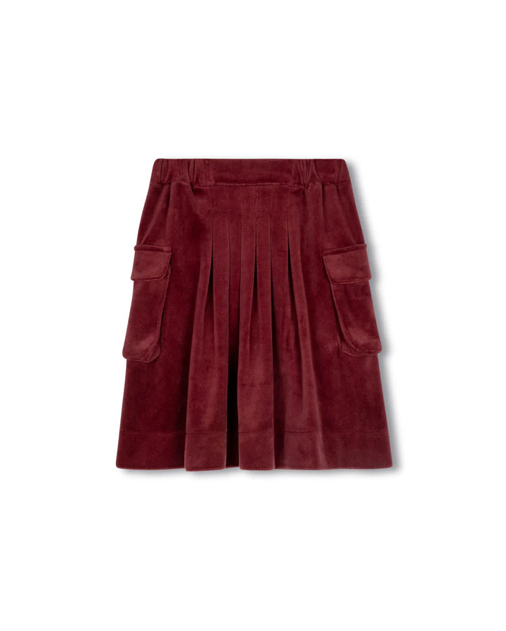 Dorthy Velour Pocket Skirt