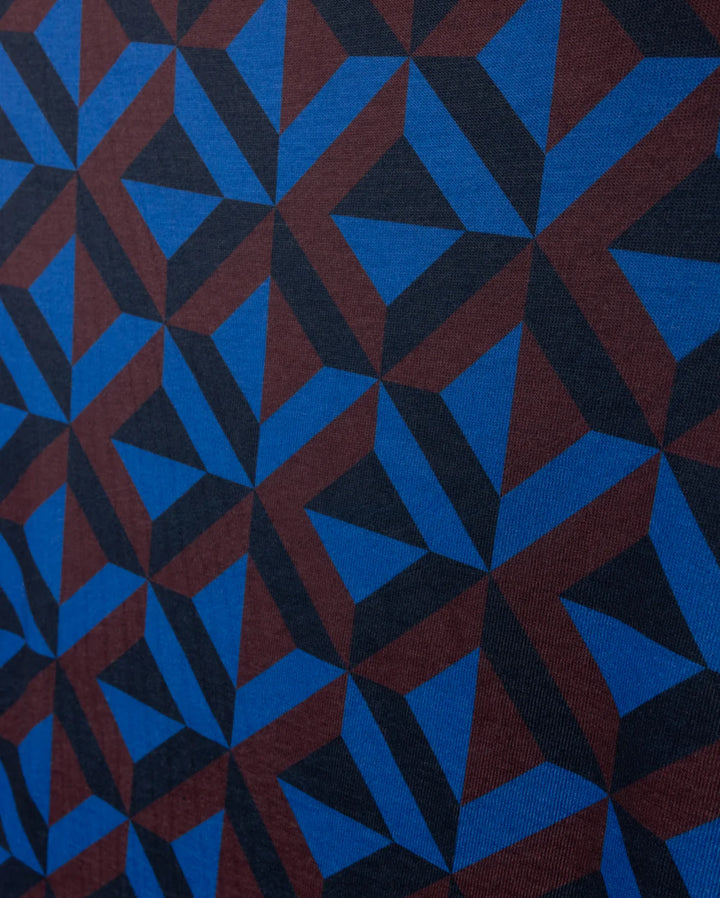 Geometric Print Turtleneck