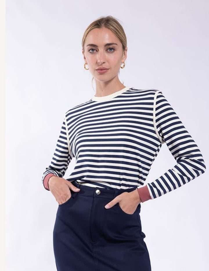 Striped Contrast tee 632