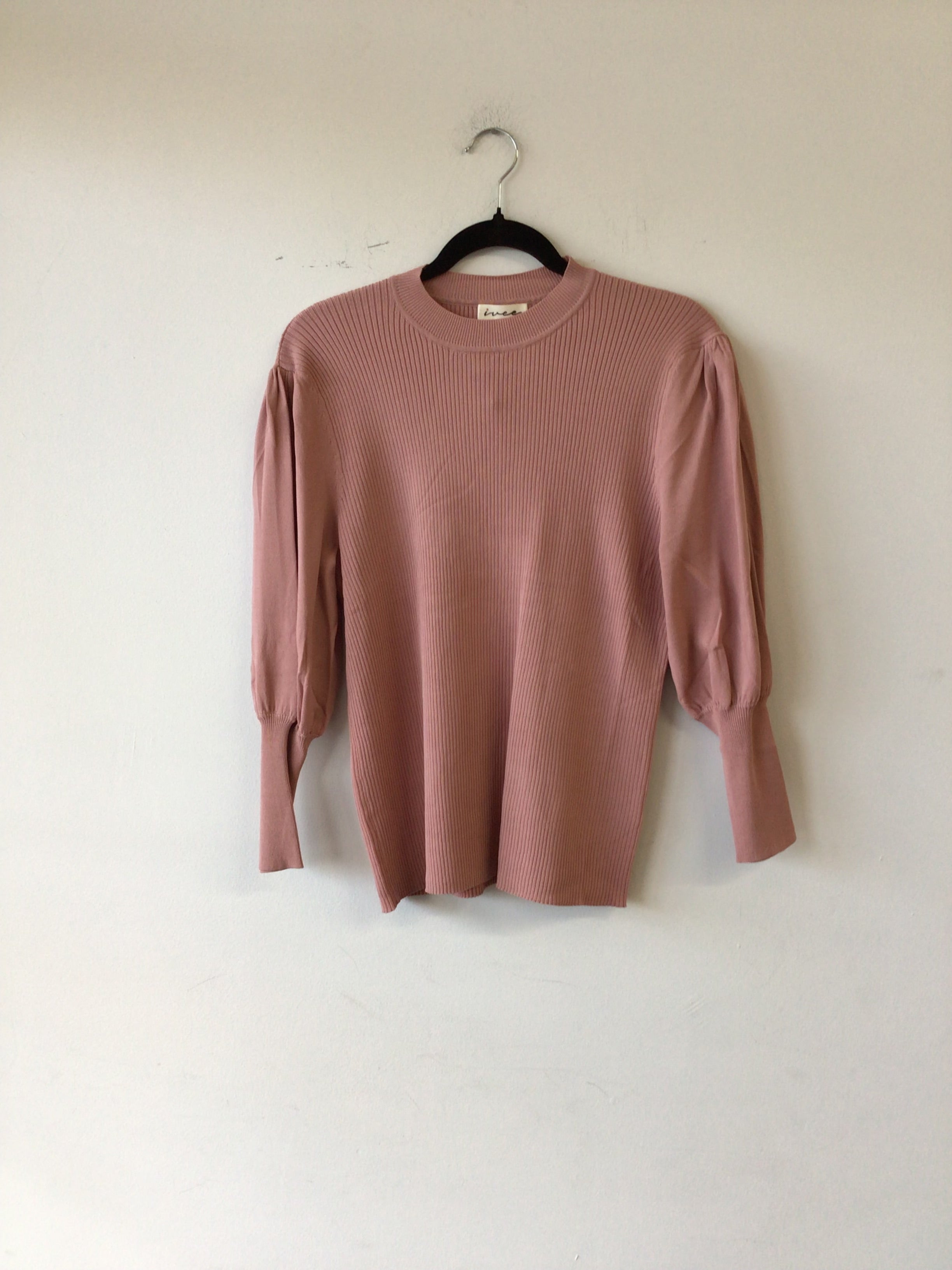 Ribbed Puff Sleeve Top 194