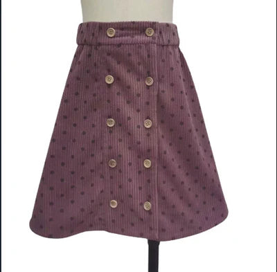 Corduroy Polka Dotted Skirt 615