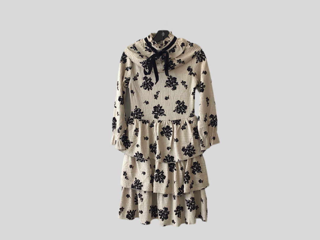 Ivory Pleated Dress 5845