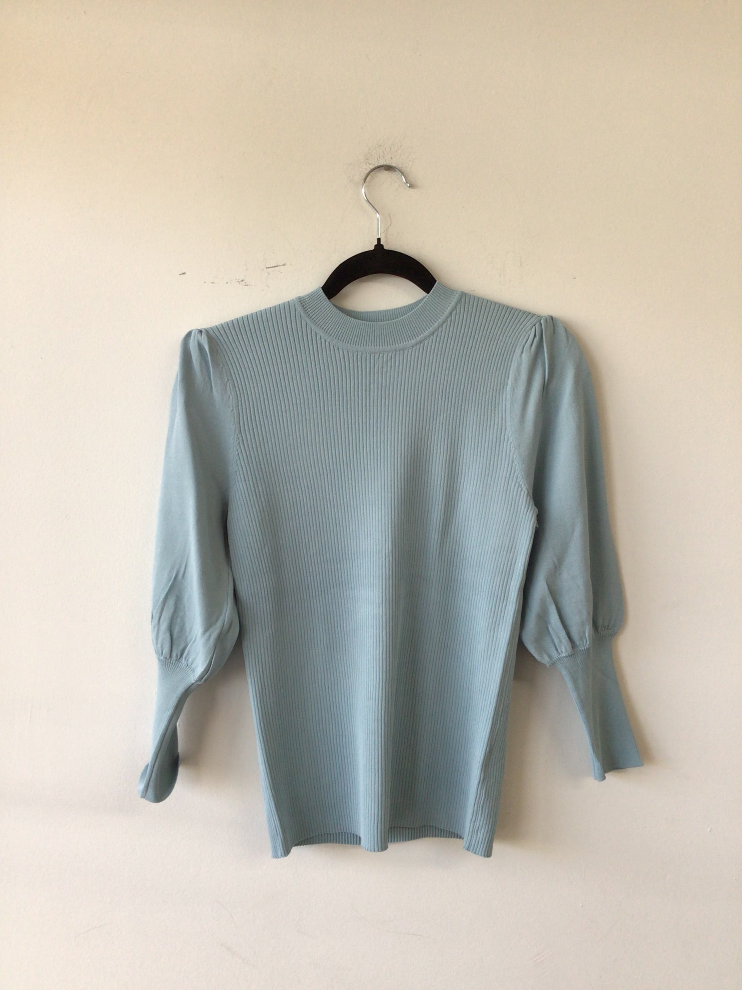 Ribbed Puff Sleeve Top 194