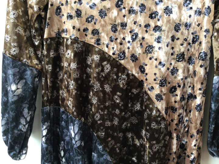 Velvet Printed Asymmetrical Dress 246