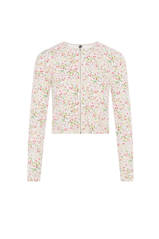 Floral Zipper Tee 1977