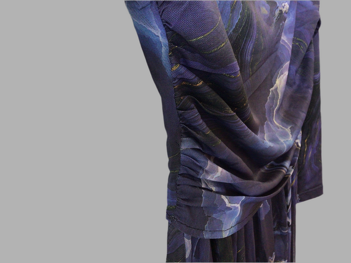 Natalie Blue Mesh Dress 517