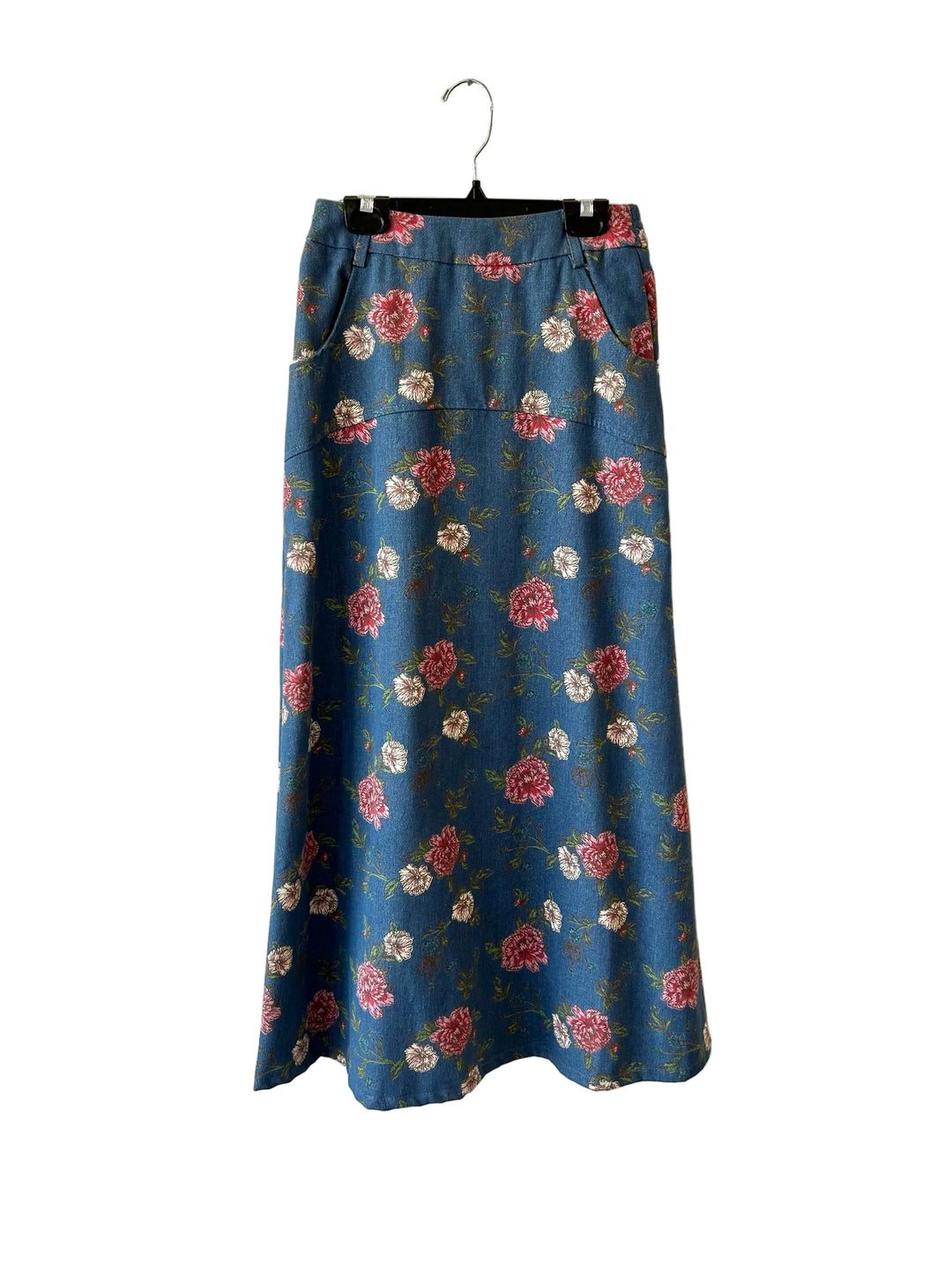 Midi Printed Denim Skirt 2850P