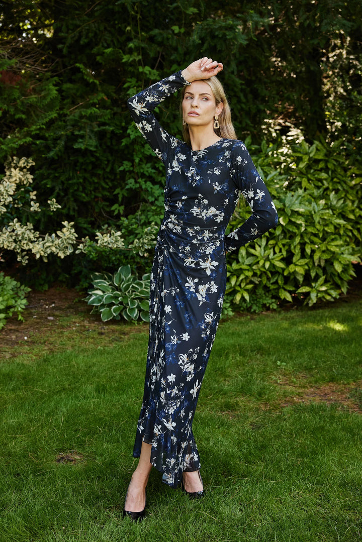 Janet Black Floral Dress