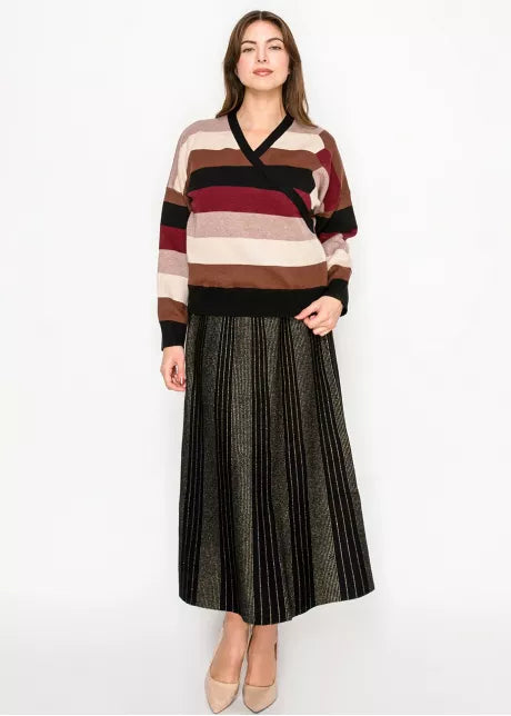 Burgundy Wrap Sweater 4466