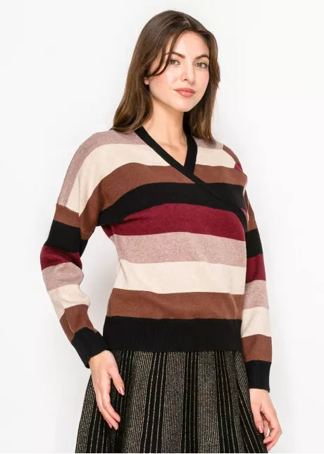 Burgundy Wrap Sweater 4466