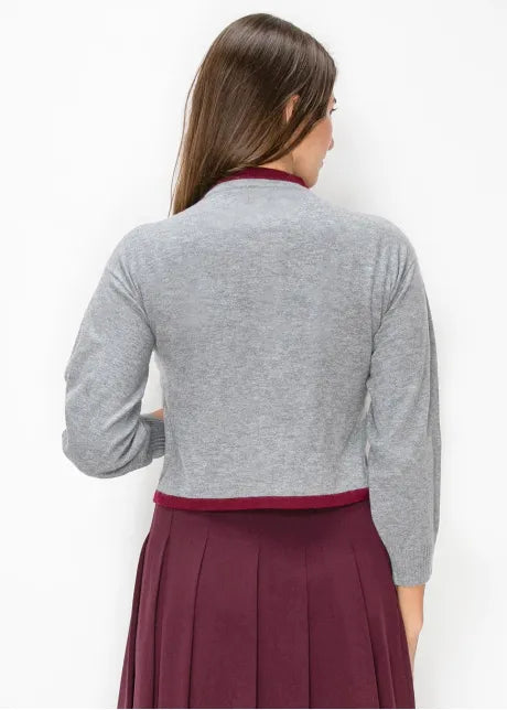 Embroidered Zip Cardigan 5186