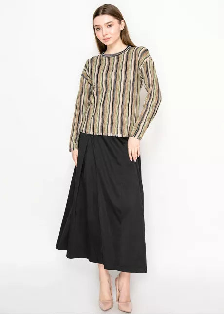 Multi-Stripe Olive Sweater 5220