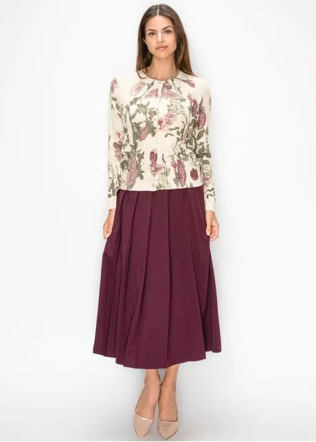 Floral Textured Cardigan 5344